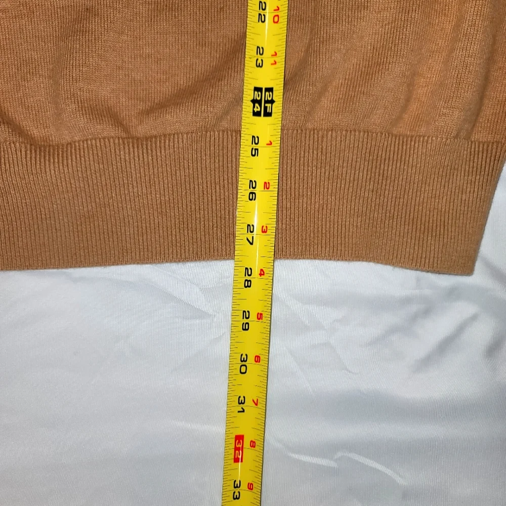 Tommy Hilfiger XL Tan 1/4 Zip Pullover Sweater - Picture 5 of 5